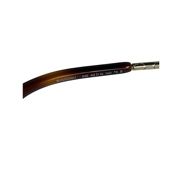 Bvlgari Rectangular Gold Brown Serpenti Sunglasses Size 62mm